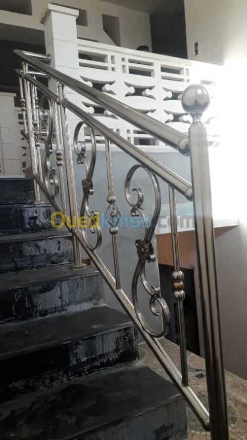 Rampe d'escalier en inox 