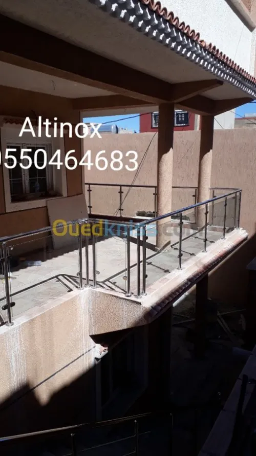 Rampe d'escalier en inox 