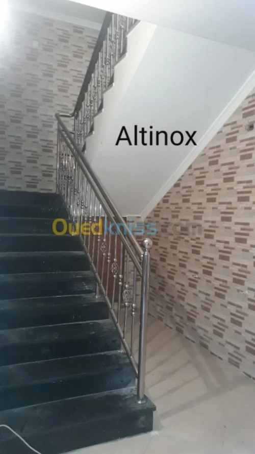 Rampe d'escalier en inox 