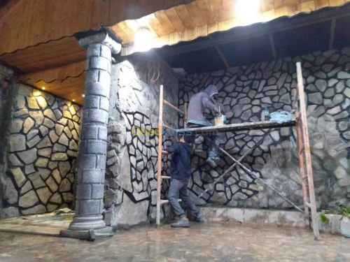 décoration placo plâtre, bois,Pierre
