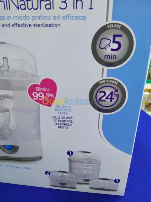STERILISATEUR BIBERON CHICCO 3 en 1