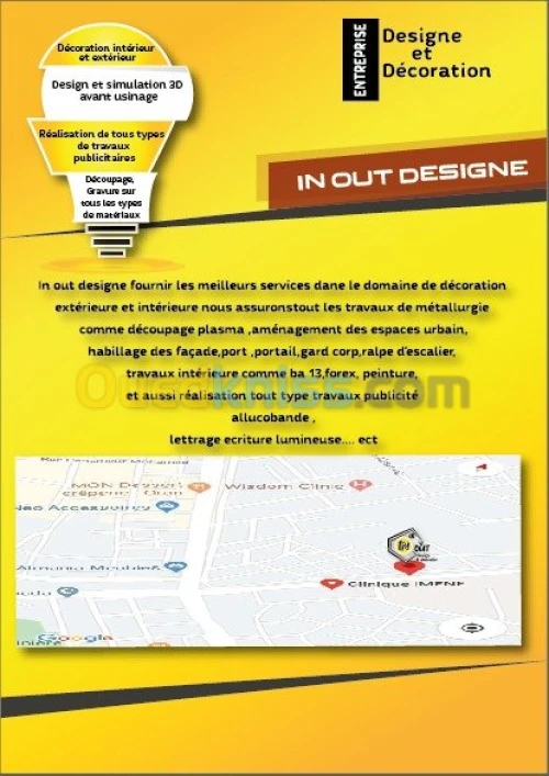 Décoration extérieure et intérieure.