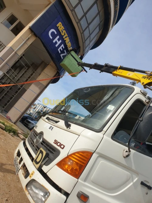 location camion grue nacell hino 1521 