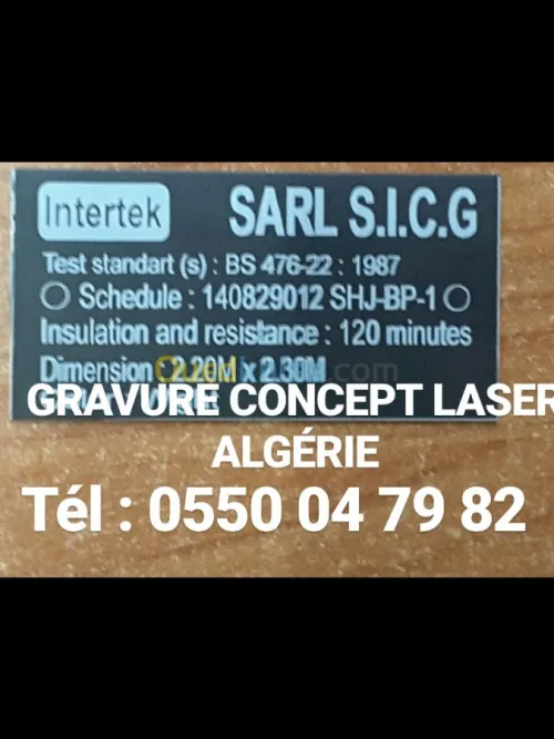 Gravure plaques 