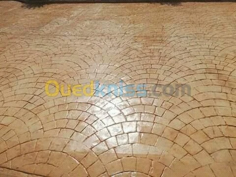 Béton imprimé et résine epoxy