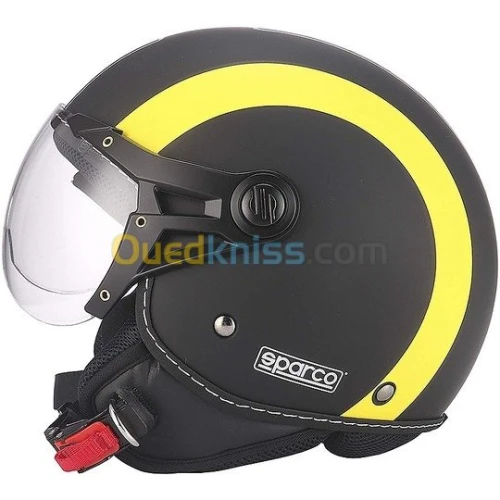 SPARCO SP501Demi-Jet  NOIR /JAUNE MATE