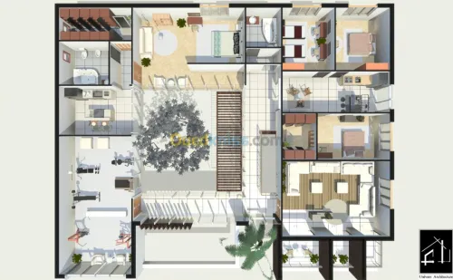 Architecture, Plan,3D,Rendu, Animation
