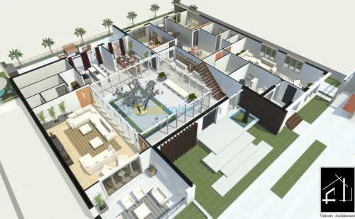 Architecture, Plan,3D,Rendu, Animation