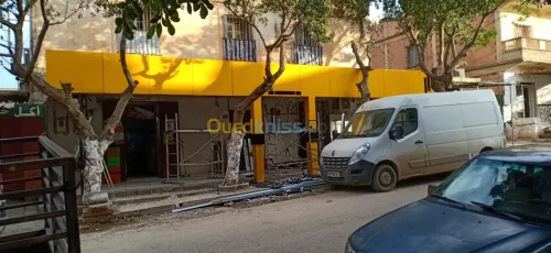 Montage alucobonde et verre trempe