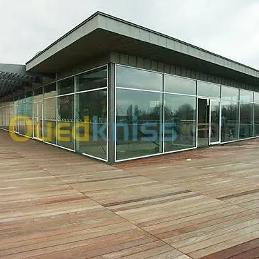 Montage alucobonde et verre trempe