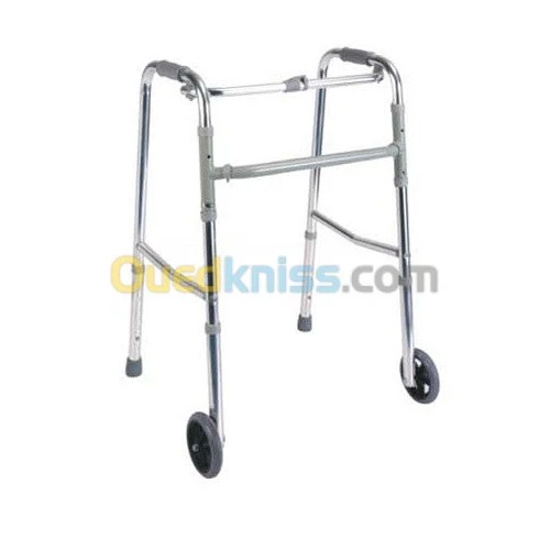 Déambulateur avec roulettes articulé