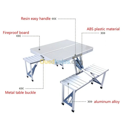 Table Pliante extérieure Chaise de Cam
