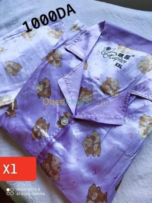 Pyjamas satin soldé 1000DA