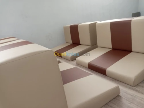 Banquette et fauteuils deux places