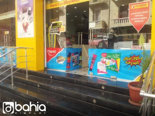 habillage vitrine et décoration façade