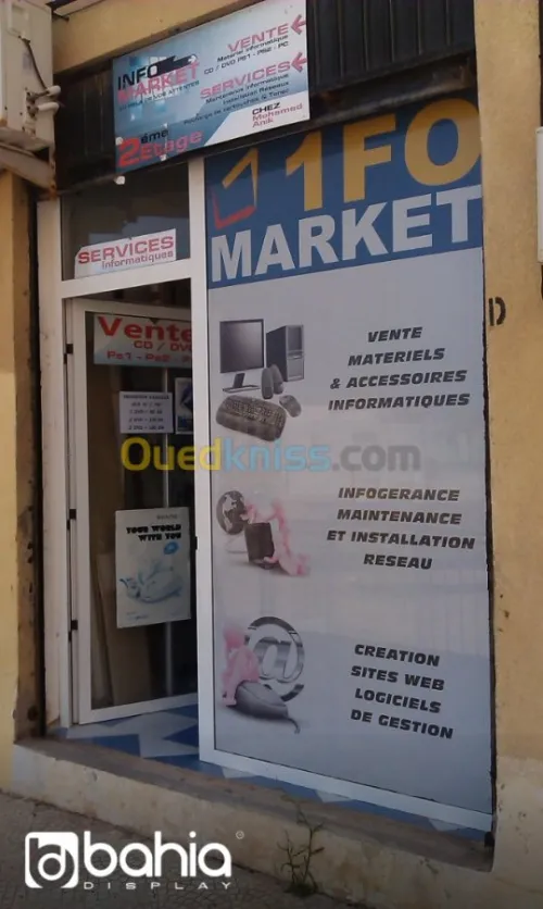 habillage vitrine et décoration façade