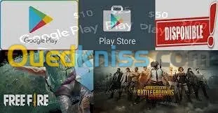 Carte googleplay itunes xbox playstt 