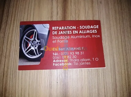 Réparation et soudage jantes alliages