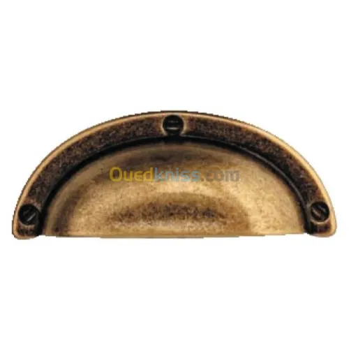 Poignée coquille zamak bronze