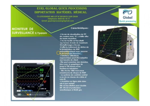 moniteur de surveillance et ECG