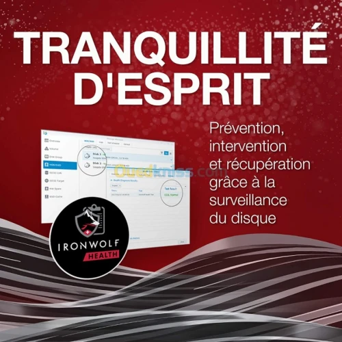 Disque Seagate IronWolf NAS - 6Tb - 3.5" SATA - Red -
