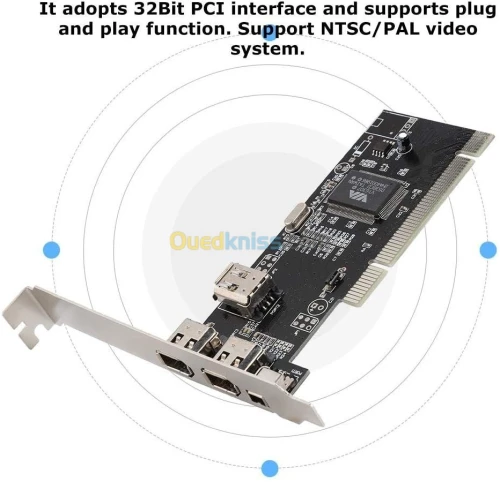 Carte Fire Wire PCI 16 X  IEEE1394 +