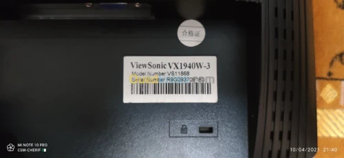 Écran ViewSonic VX1940W-3