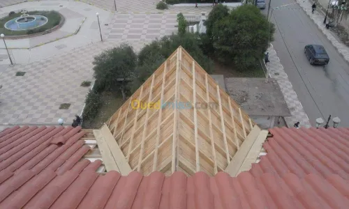 تركيب القرميد charpent en bois 