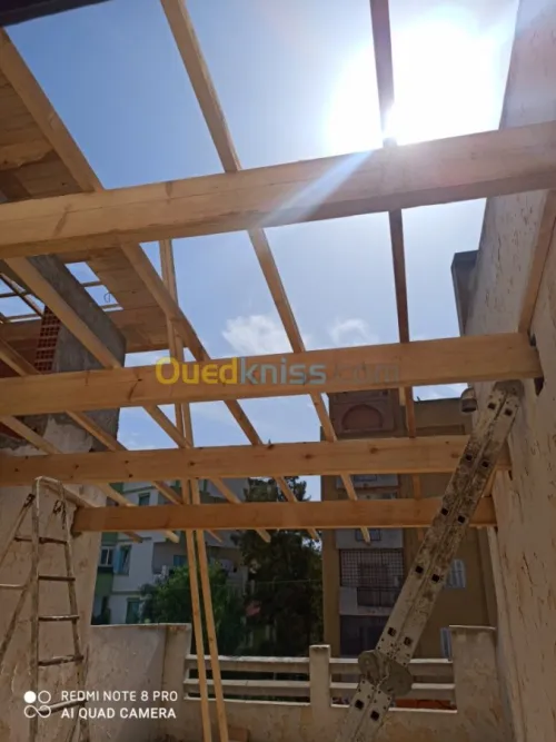 تركيب القرميد charpent en bois 
