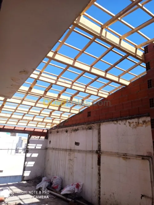 تركيب القرميد charpent en bois 