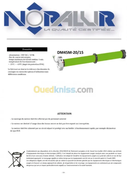 MOTEUR POUR RIDEAUX ELECTRIC 