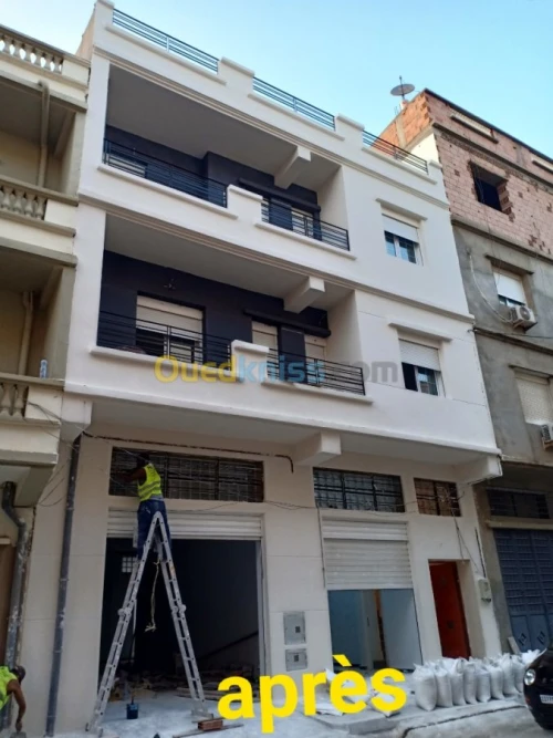 Traitement façade monocouche et grifi