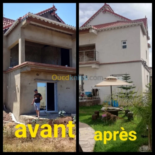 Traitement façade monocouche et grifi