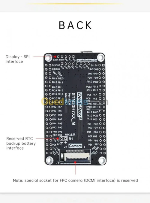 Carte STM32H750VBT6 et STM32H743VIT6 