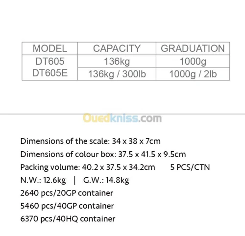 PESE PERSONNE MECANIQUE CAMRY DT605