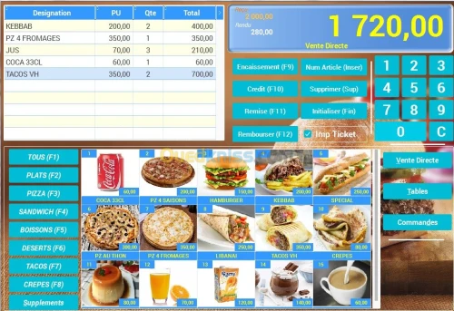 FoodMax Logiciel Restaurant Pizzera