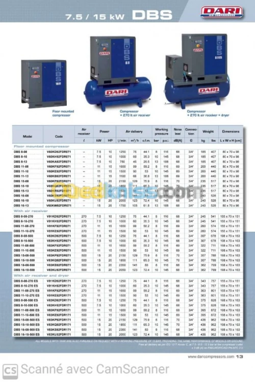 Compresseur a vis / monte charge / gerbeur / transpalette /coudeuse cisaille/poste a souder 
