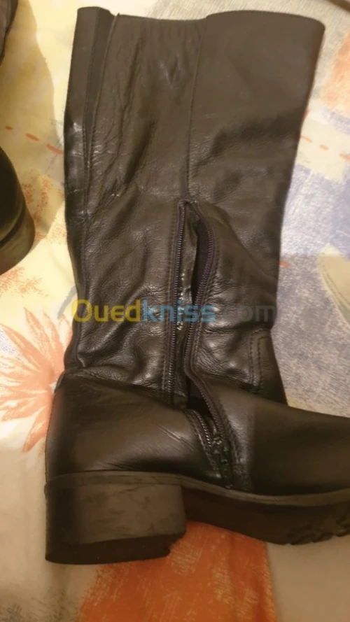 Cavalières en cuir noir (bottes) femme