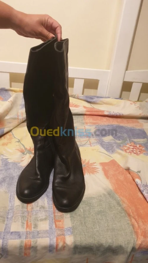 Cavalières en cuir noir (bottes) femme
