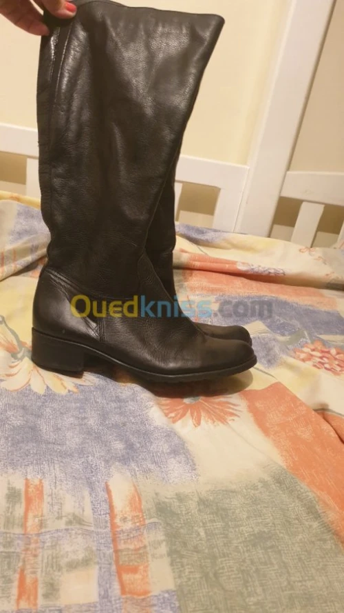 Cavalières en cuir noir (bottes) femme