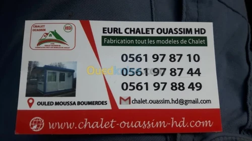  fabrication cabines/chalets/blocs