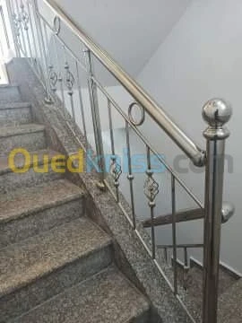 Rampe d'escalier inox 316