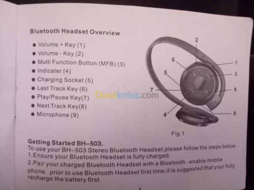 BH-503 Casque Stério Bluetooth 
