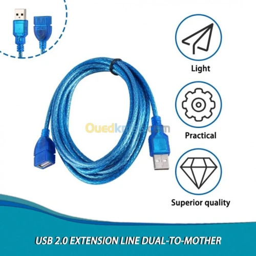 Câble USB Rallonge Anti-Interférence M/F