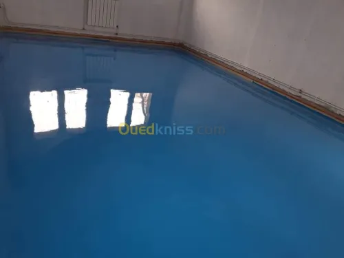 Pose de revetement en résine epoxy