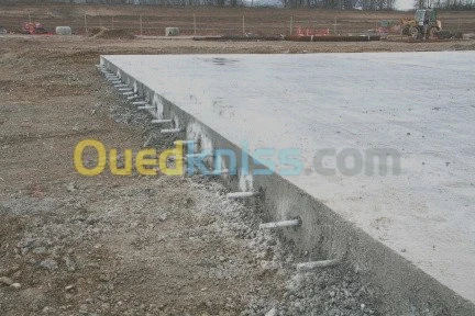 Dallages industriels , chapes,  socles