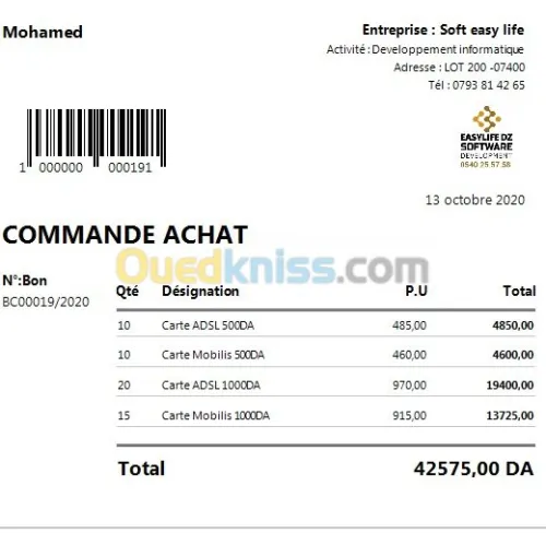 gestion commerciale MG LUX