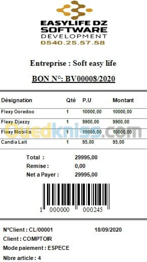 gestion commerciale MG LUX