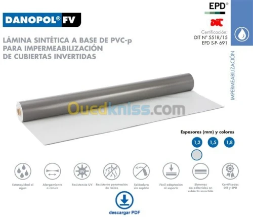 Membranes d'étanchéité en PVC armées