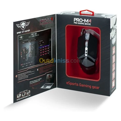 SPIRIT OF GAMER Souris Gamer  Pro-M4- Blanc/Noir